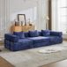OKWISH Canapé-lit 3 places 300x100x63cm Chenille Bleu foncé