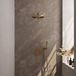 Brauer Gold Edition Thermostatische Regendoucheset Inbouw - Hoofddouche 30 cm - Geborsteld Goud