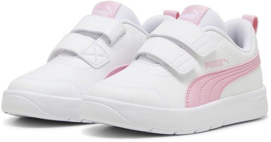 Puma Courtflex V3 V Sneakers Junior - Wit/Roze