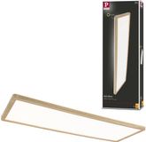 Paulmann Atria Shine Wood LED Plafondpaneel - IP44 - 3000K - 58x20cm - Houtlook