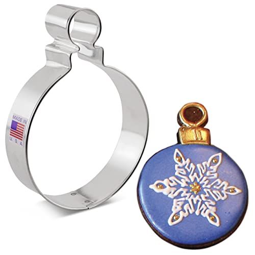 Ann Clark Cookie Cutters Round Christmas Ornament / Bulb Cookie Cutter, 4.5"