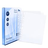Raylu Paper - 100% recyclebare polypropeen multiboor, grote opening, versterkte rug, 100 stuks (oranje-leer, folio)