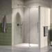 Brauer Stellar - Nisdeur - 2-Delig - Draaiend - Helder Glas - 160 x 200 cm - Omkeerbaar - incl. Glascoating - PVD RVS-Kleurig Geborsteld