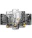 Homemania Afbeelding Parijs 5 steden en landschappen per woonkamer, meerkleurig, 95 x 0,3 x 60 cm, HM205MDF228, MDF