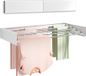 Sèche-linge mural - Étagère à linge pliable, 100 cm - 6 barres - Largeur réglable - Inox - Pour usage intérieur