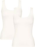 Sloggi GO Tank Top 2-pack Dames Onderhemd - Zijde Wit - Maat S