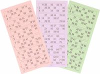 Merkloos / Sans marque Twisk Groothandel Bv 5x Bingokaarten 1-90