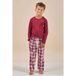 Little Label Little Label geruite pyjama - donkerrood/wit