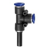 T-steekverbinding, RIEGLER T-steekverbinding, steeknippel 16 mm "blauwe serie", rood.