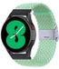 By Qubix Qubix - Braided Nylon Smartwatch Bandje - Lichtgroen - 22mm - Geschikt voor Garmin Venu 4 (45mm)