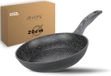 Poêle sans marque 20cm - Antiadhésif, Lave-vaisselle - 1 pièce - Aspect bois foncé - Convient pour induction