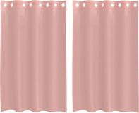 vidaXL Gordijnen voile met doorvoertules 2 st 140x175 cm roze