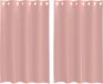 vidaXL Gordijnen voile met doorvoertules 2 st 140x175 cm roze