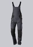BP 1821-565-5632-30/32l stoffen mix tuinbroek stretch bretels met clipbevestigingen, 65% polyester/35% katoen, antraciet/zwart, 30/32L maat
