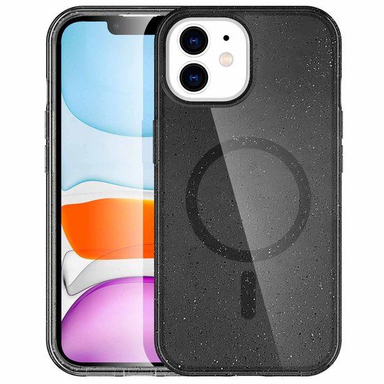 imoshion Sparkle Backcover met MagSafe voor de Apple iPhone 12 (Pro) - Glitter Zwart