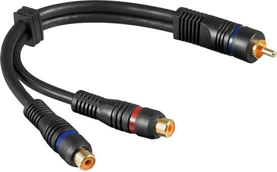 Goobay Audio Adapter - Subwoofer/Tulp - Tulp - 0.2m - 10-pack