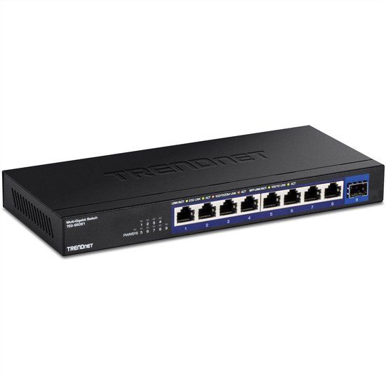 TRENDnet TEG-S5091 9-Port Switch, 2.5G Unmanaged Switch met 10G SFP+ Port