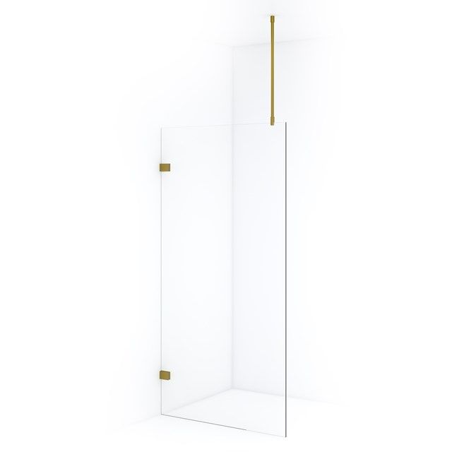 Maxaro Inloopdouche Diamond 100cm 8mm Helder Veiligheidsglas Goud