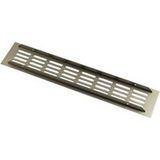 Gedotec Grille d'aération en aluminium avec entretoises rainurées, 60 mm - inox anodisé - 300 mm