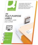 Merkloos Q-Connect Klevende etiketten Wit 100 Lakens 38 x 21 mm 65 Labels