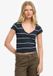 Superdry Athletic Essentials Haut Femme Bleu Marine Rayé Taille 12