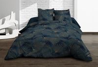 Bedlaken Olinda Bedlaken + hoeslaken 160 x 200 + 2 T - puur katoen, draaddichtheid 57 - blauw