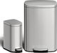 Poubelle set, 2-delig - Poubelle à pédale - 50 litres + 10 litres - Inox - Inox - Conteneur intérieur - Avec couvercle - Argent