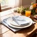 Arti Casa Servetten Gestreept met Lurex - Set van 4 Stuks - Katoen - Blauw - 35x35 cm
