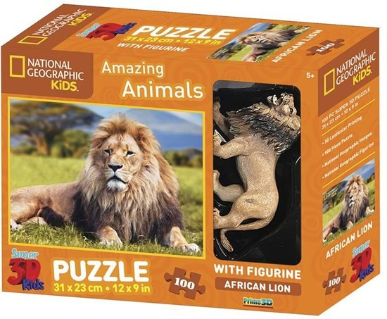 Prime3D Prime 3d Legpuzzel Amazing Animals Leeuw 100 Stukjes