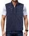 Omgoods - Gilet de pêche pour hommes - Gilet multifonctionnel à séchage rapide avec plusieurs poches