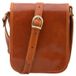 Sac bandoulière homme, cuir véritable, vert, fermeture magnétique