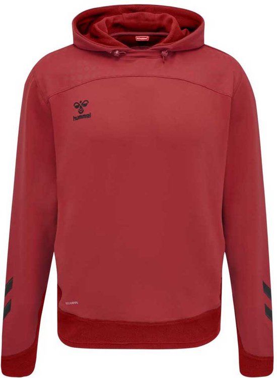 Hummel Lead Poly Hoodie - True Red - Men's - Size S - Soccer - 2023