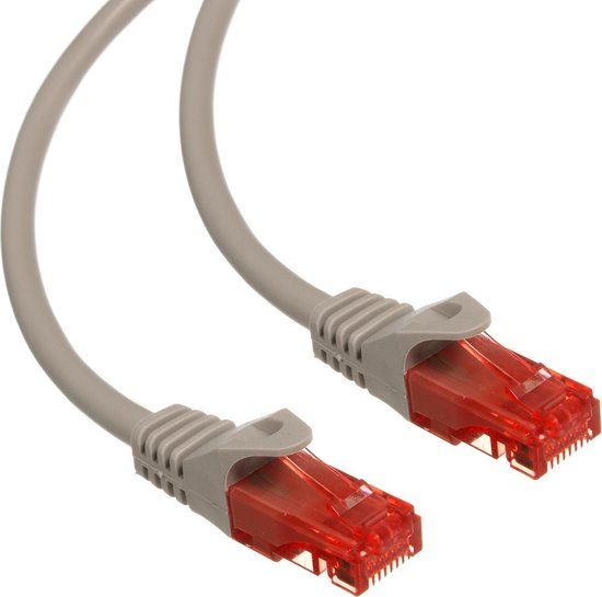 Maclean MCTV-301 S UTP Cat6 patchkabel 1m grijs