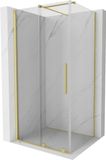 Mexen Velar paroi de douche coulissant 130 x 85 , transparent, or brossé