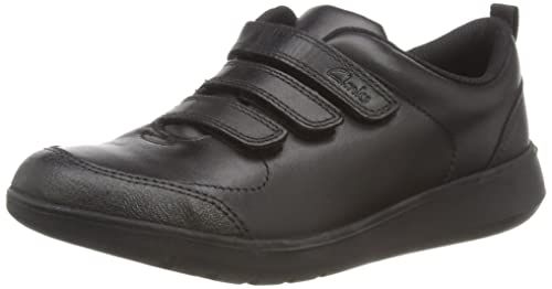 Clarks Scape Sky K Sneakers voor jongens, laag, Zwart