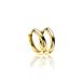 ZINZI 15mm goldplated zilveren oorringen glad met 2mm buisdikte en luxe klapsluiting ZIO401G