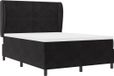 vidaXL Boxspringbed met hoofdeinde, noir, 200 x 140 cm, velours