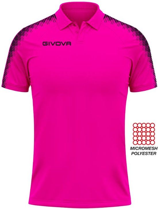 Givova Polo Club Polo Shirt - Fuchsia - M - Unisex