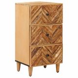 vidaXL Opbergkasten Bruin 40 x 33,5 x 75 cm Massief Mango Hout