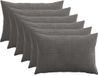 vidaXL - Kussensloop - 6 stuks - ALMELO - Donkergrijs - 50 x 75 cm - corduroy