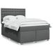 Maison Exclusive - Sommier à lattes de lit avec matelas Gris foncé 160x200cm Tissu