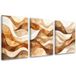 Tableau sur toile Abstraction Beige : Vagues et formes 3 x 80x120