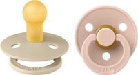 BiBS Colour Pacifier - Maat 2 - Fopspeen - 2 stuks - Vanilla / Blush