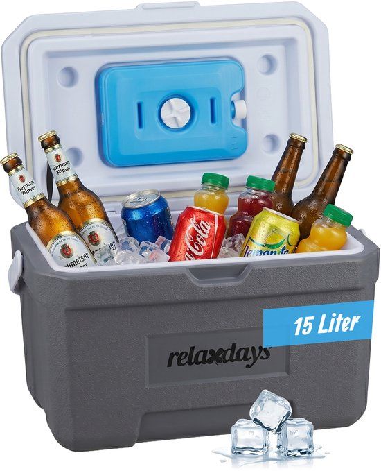 Merkloos Relaxdays Koelbox - 15 liter - met koelelement