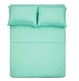 HOMELIKE COLLECTION Beddengoedset, geborsteld microvezel, diepe zak, zacht en kleurvast, hypoallergeen, 4-delig (queensize, mint)