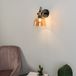 KOSILUM Linz Lampe murale Ambre Métal et aluminium