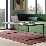 Temahome Salontafel Gleam 120x75 - walnoot/staal