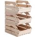 Pin Étagère À Fruits En Bois De Pin 3 Niveaux Démontable, Pour Légumes Et Fruits, 27x37,5x60cm, Teinte Naturelle