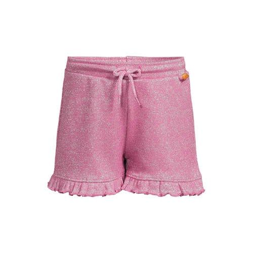 Orange Stars casual short roze met glitter
