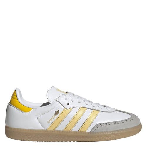 adidas Originals Samba OG leren sneakers wit/geel